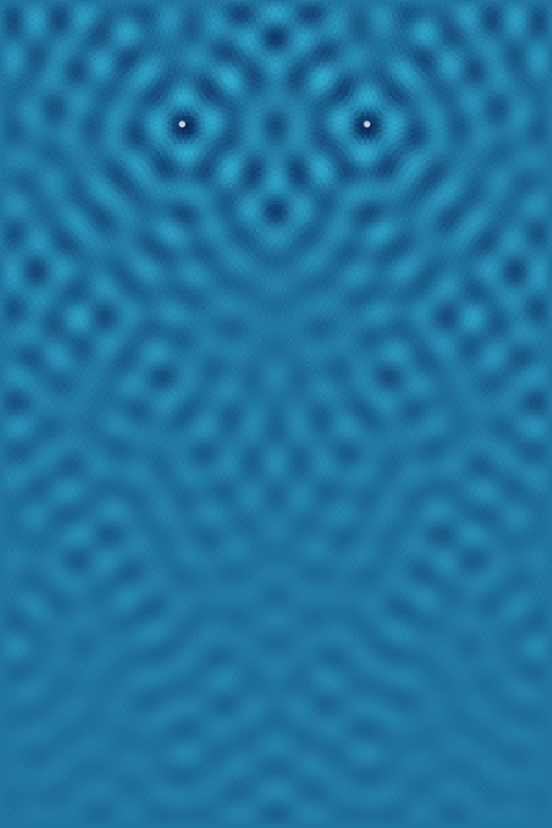 Two-source ripple interference pattern